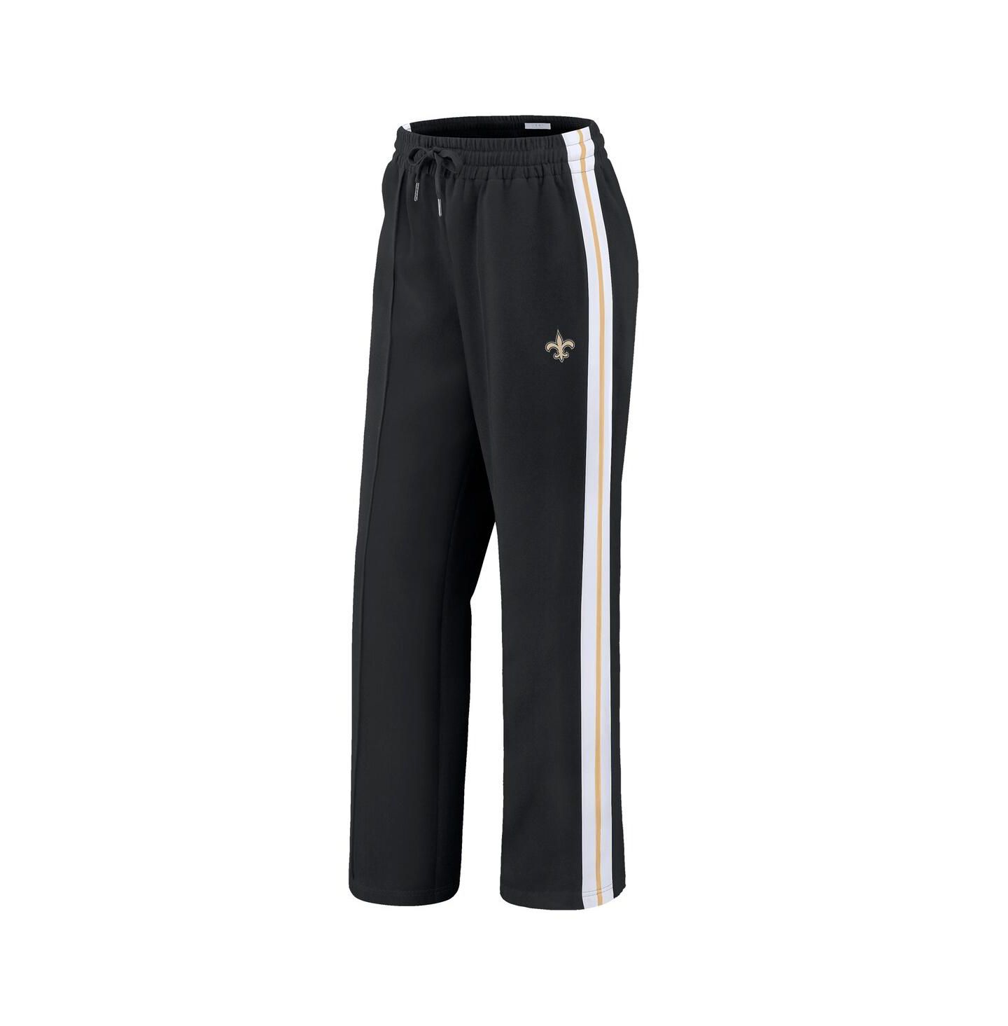Женские брюки WEAR by Erin Andrews Black New Orleans Saints Color Block Straight Leg — фото 2