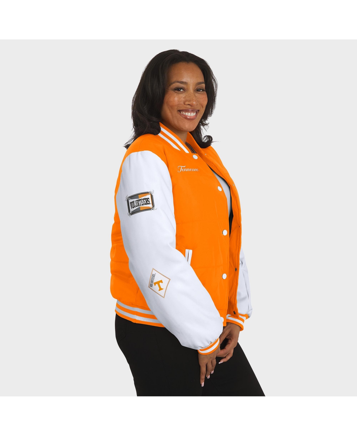 Wear By Erin Andrews Women'stennessee Orange Tennessee Volunteers Varsity Puffer Jacket In Orange