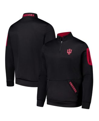 Colosseum - Men's Black Indiana Hoosiers Mainframe Quarter-Zip Fleece Jacket