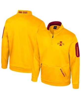 Colosseum - Men's Gold Iowa State Cyclones Mainframe Quarter-Zip Fleece Jacket