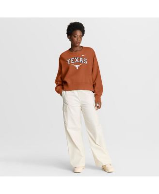 Women's Texas Orange Texas Longhorns Oversized Phoenix Arch Pullover Sweatshirt