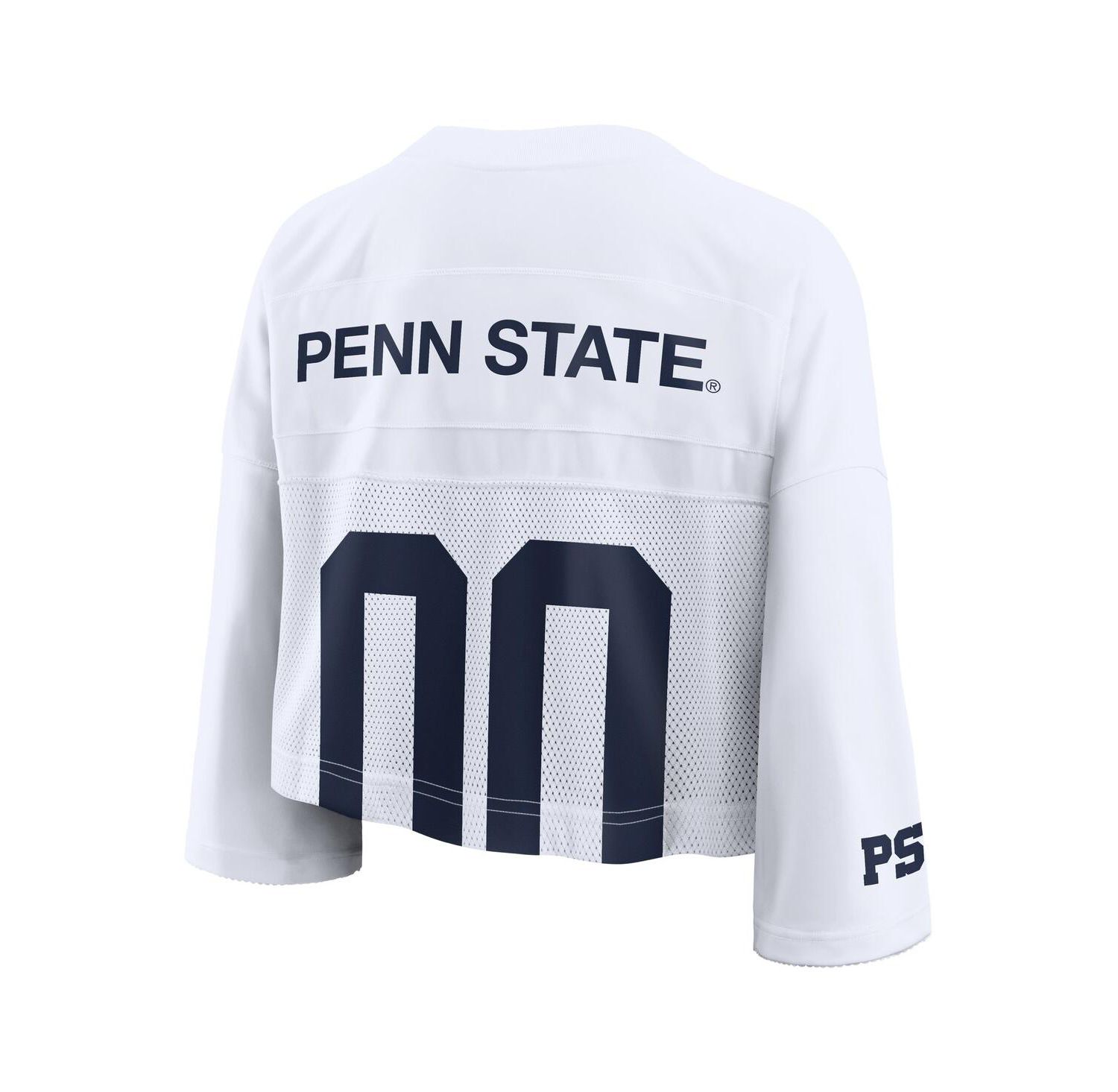 Women's White Penn State Nittany Lions Cropped Mesh Dri-FIT Fashion Jersey