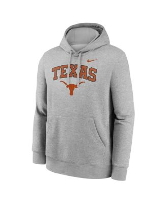Men's Gray Texas Longhorns Club Fleece Arch Pullover Hoodie