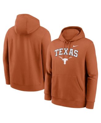 Nike - Men's Texas Orange Texas Longhorns Club Fleece Arch Pullover Hoodie