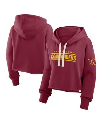 Women's Burgundy Washington Commanders Oversized Hometown Heritage Cropped Hoodie