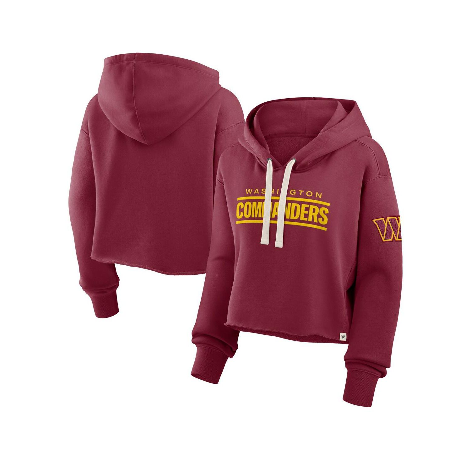 Women's Burgundy Washington Commanders Oversized Hometown Heritage Cropped Hoodie