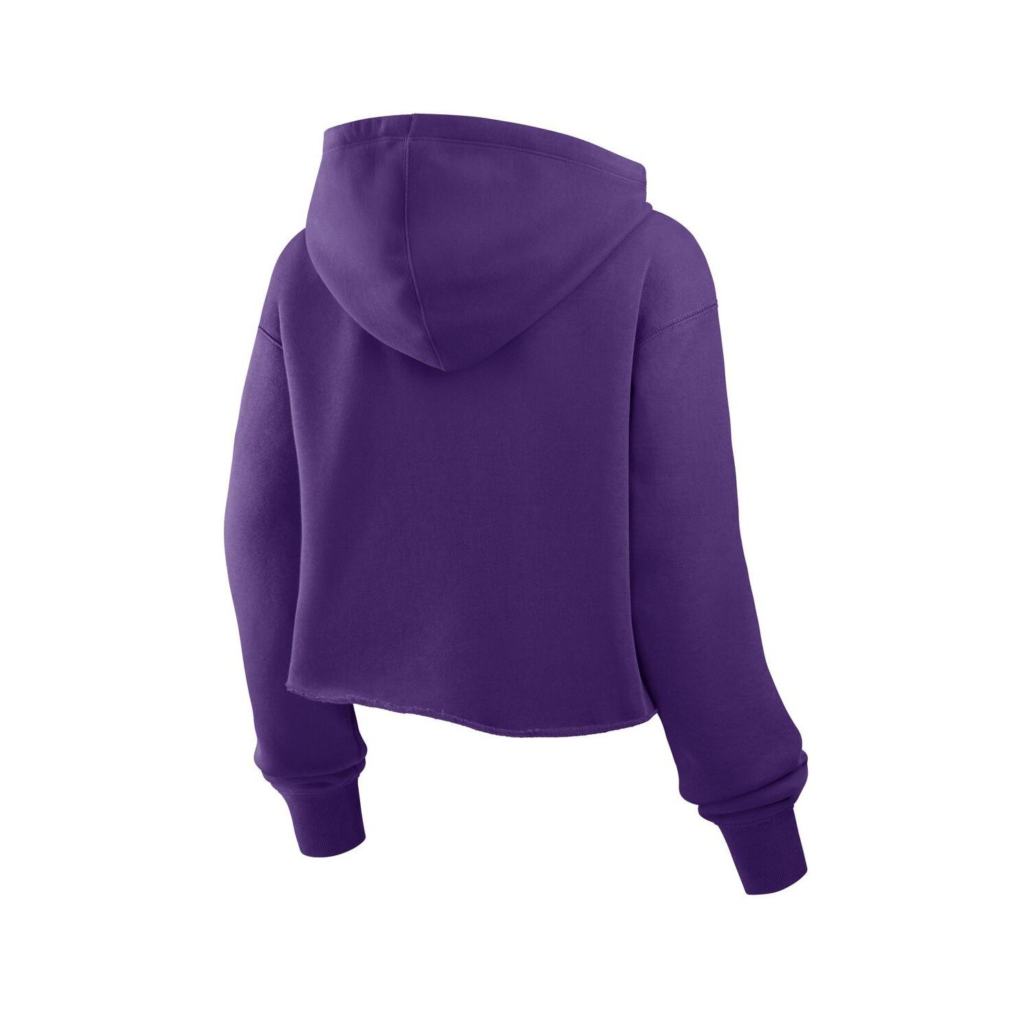 Women's Purple Minnesota Vikings Oversized Hometown Heritage Cropped Hoodie