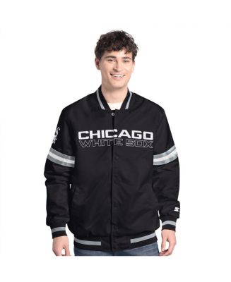 Starter Men's Black Chicago White Sox Scout Full-Snap Varsity