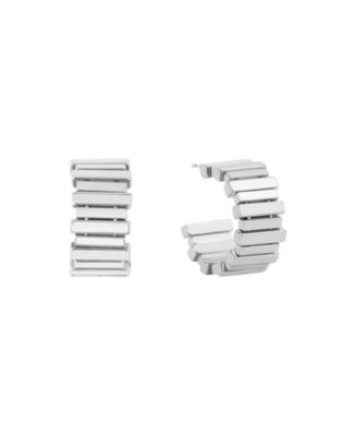 And Now This Stacked Hoop Earrings - Silver 40$