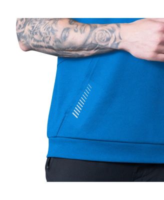 Men's Blue Detroit Lions Tri-Blend Rebound Sleeveless Hoodie