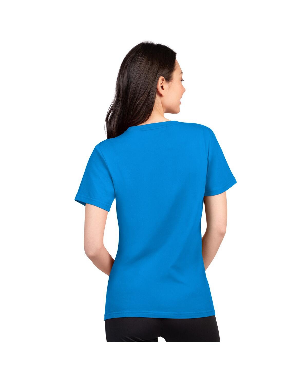 G-iii 4her By Carl Banks Women's Powder Blue Los Angeles Chargers Super-slim Lightweight Winning Crew T-shirt In Blue