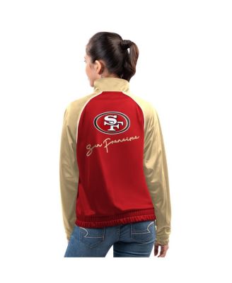 Women's Scarlet San Francisco 49ers Replay Full-Zip Track Jacket