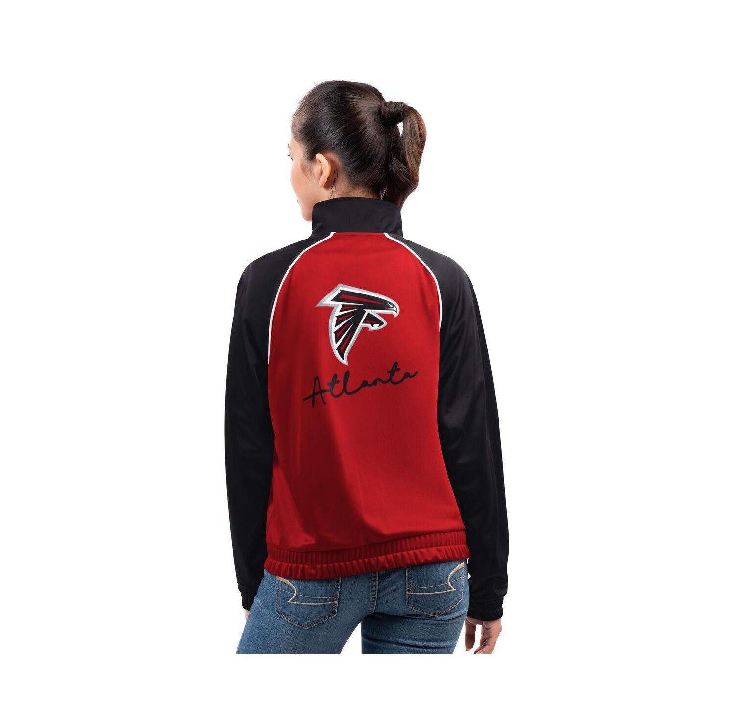 Women's Red Atlanta Falcons Replay Full-Zip Track Jacket