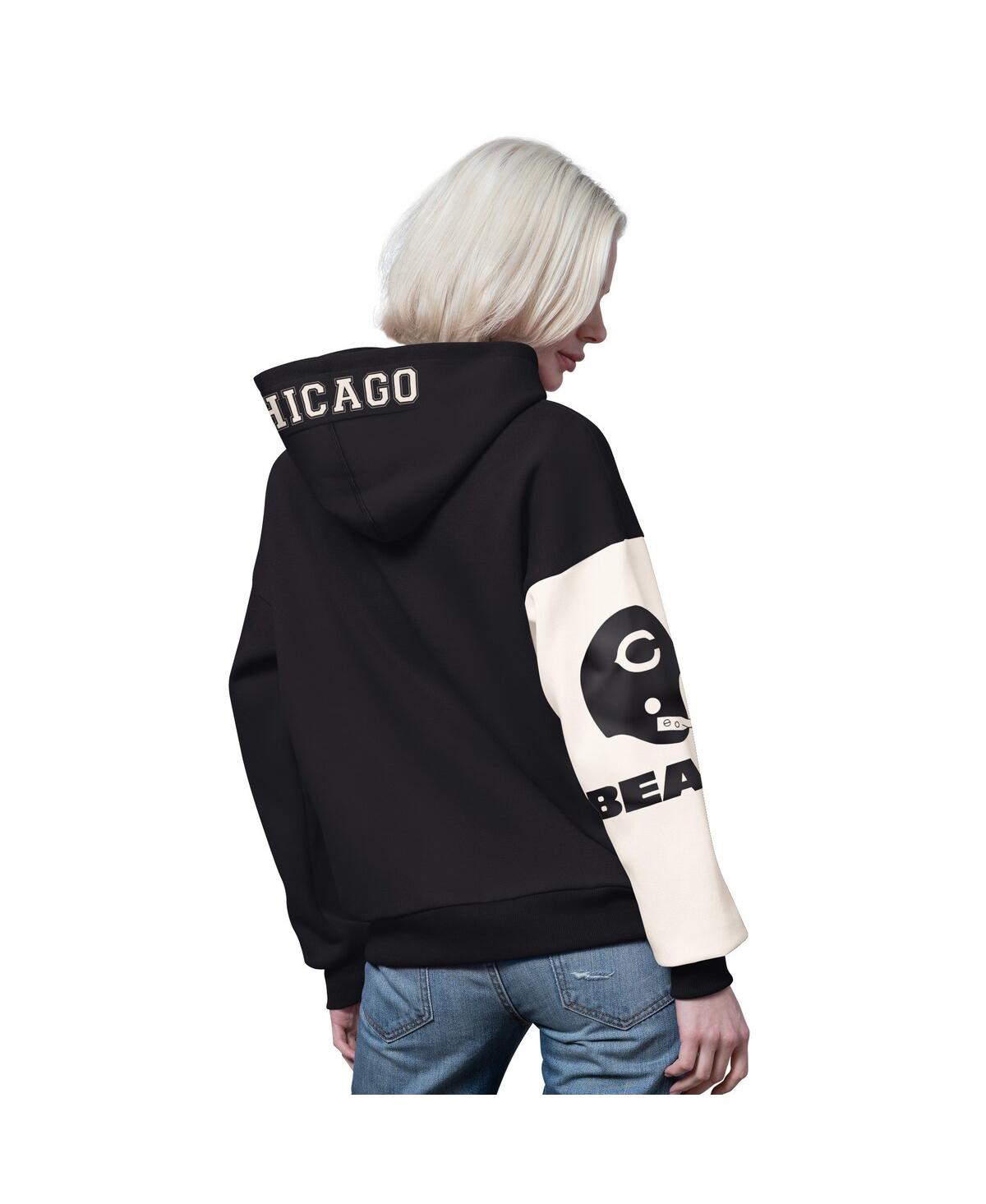 Starter Women's Black Chicago Bears 4th Down Full-Zip Hoodie