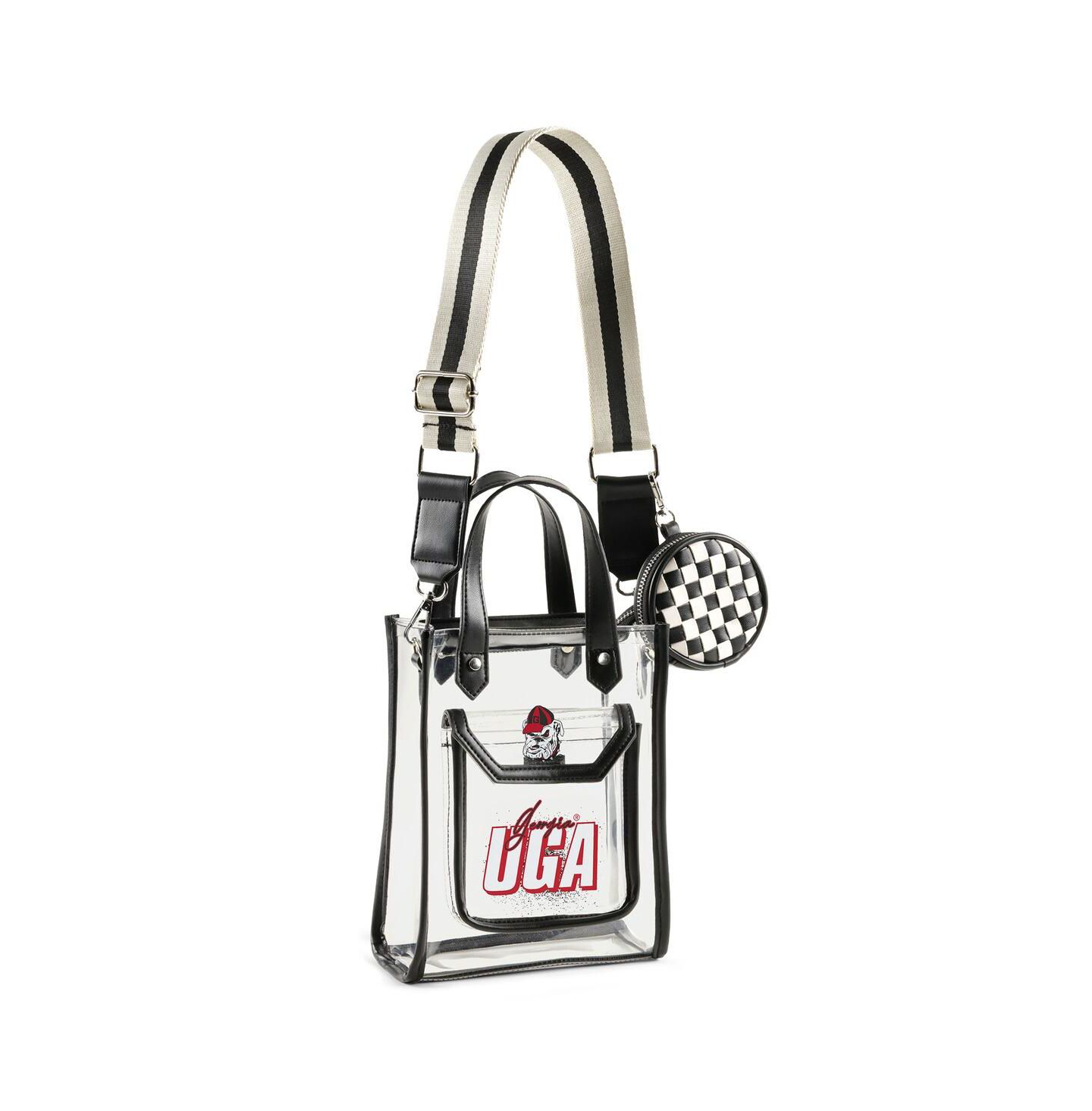 Женская сумка WEAR by Erin Andrews Georgia Bulldogs Clear Stadium Crossbody Purse with Coin Pouch — фото 1