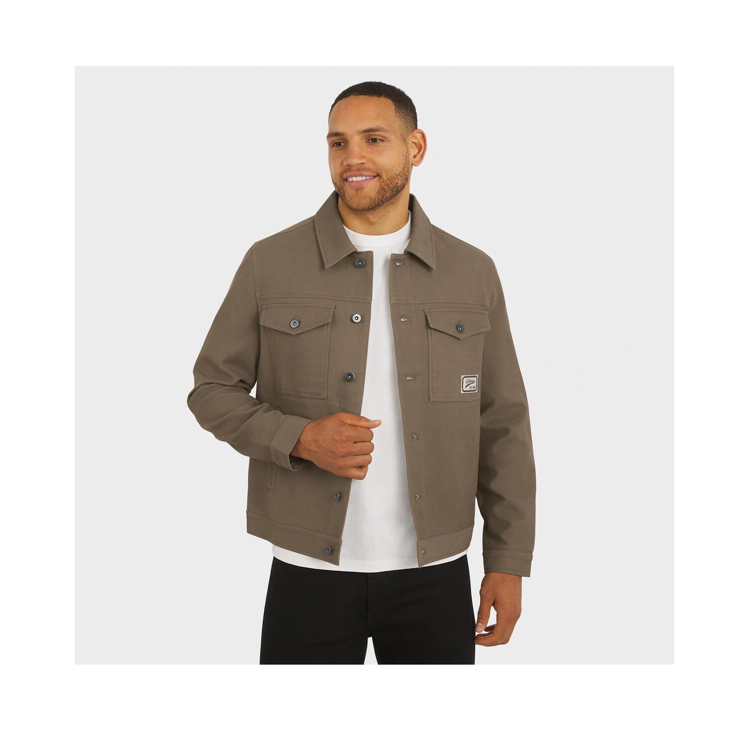 Men's Tan Minnesota Vikings Trucker Full-Button Jacket