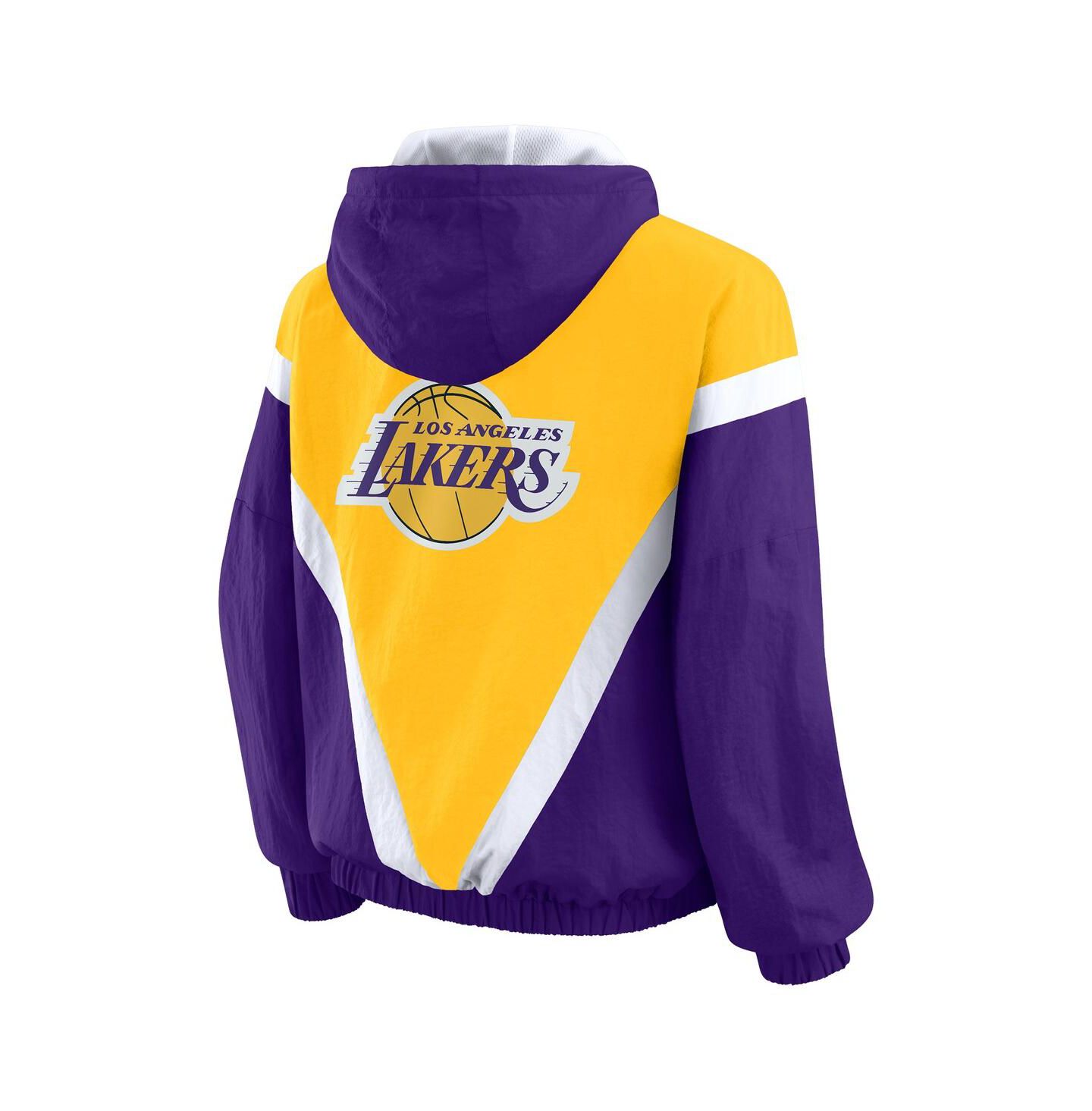 Женская куртка WEAR by Erin Andrews Gold/Purple Los Angeles Lakers Color Block Full-Zip Windbreaker — фото 3