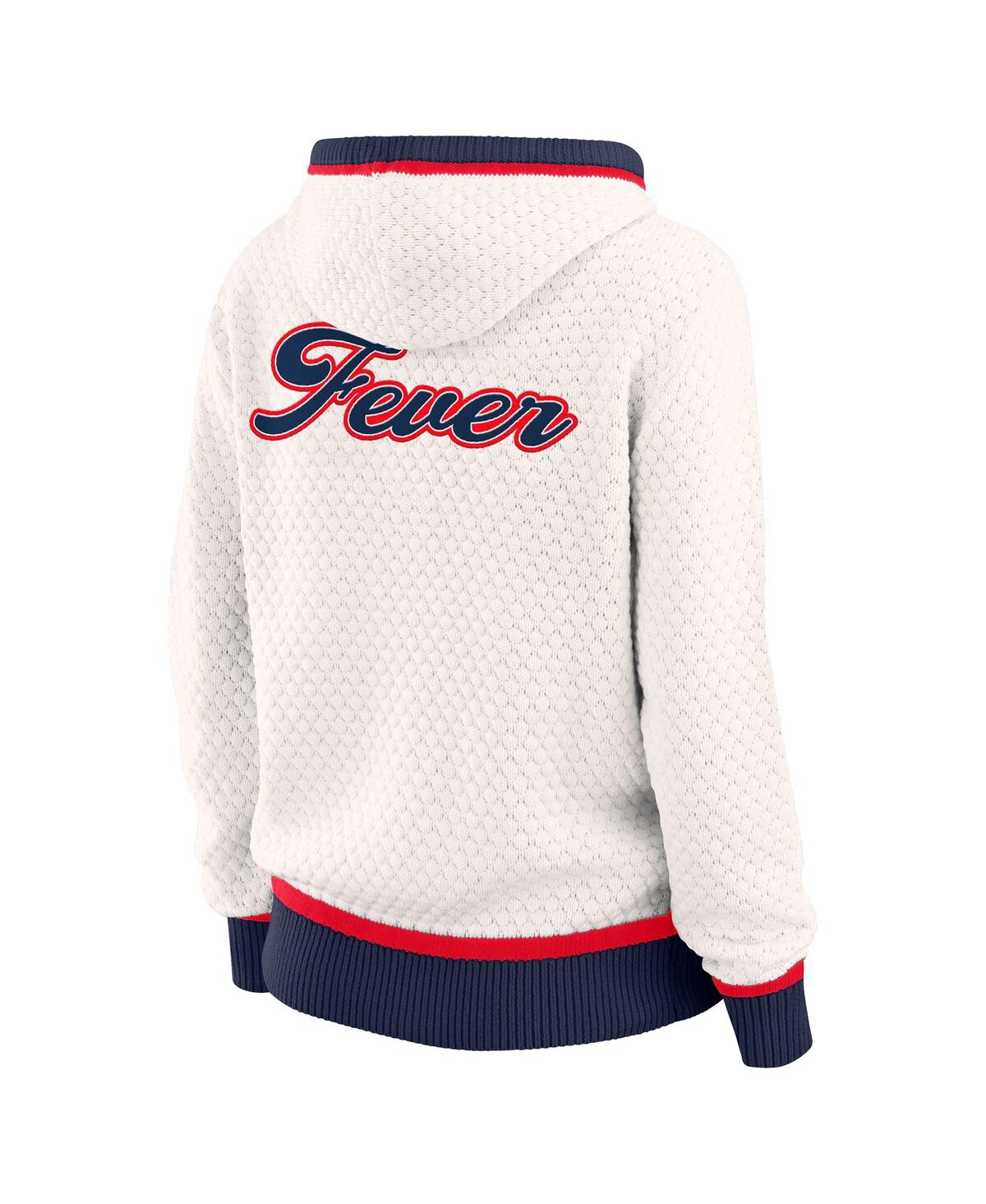 Wear By Erin Andrews Women'scream Indiana Fever Hooded Sweater In White