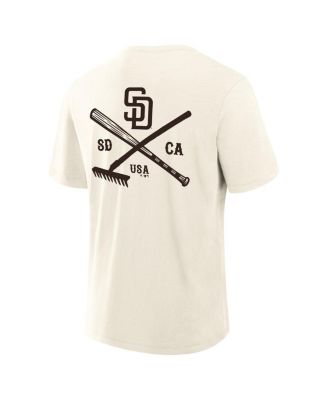 Men's Cream San Diego Padres Nostalgia Stadium Slub T-Shirt