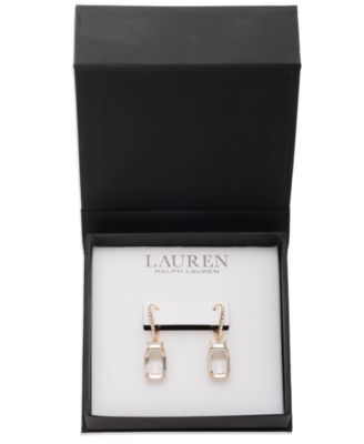 Glass Stone Drop Earrings