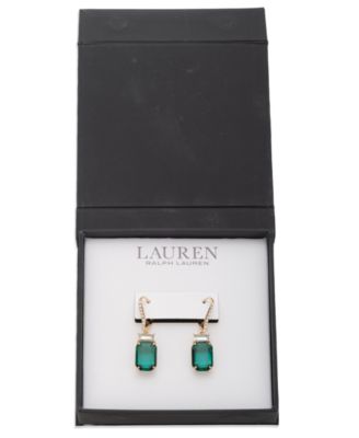 Glass Stone Drop Earrings