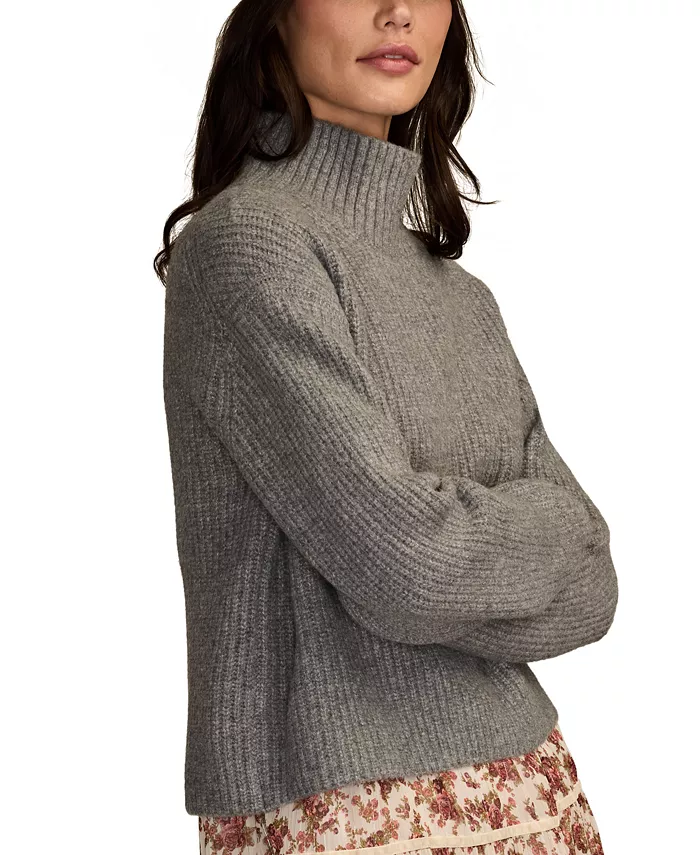 Women's Ribbed Mock-Neck Sweater - thumbnail 4