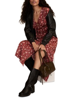 Women's Flutter Sleeve Midi Dress