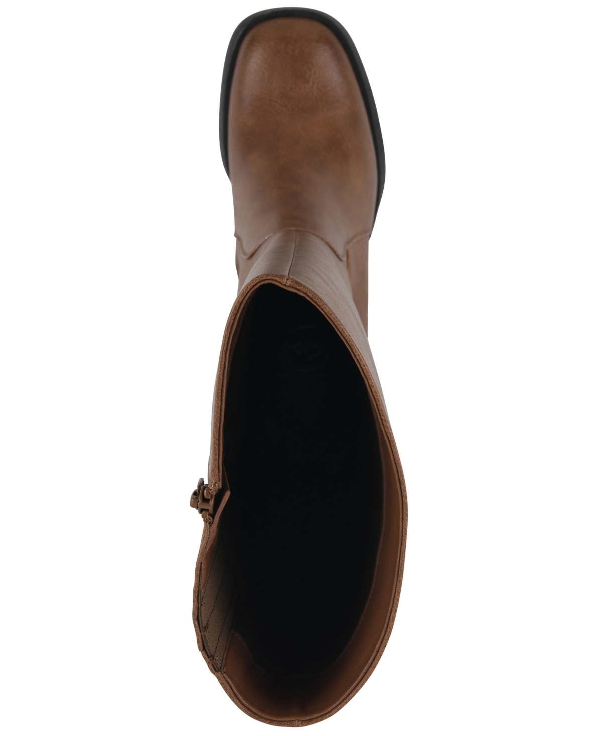 White Mountain Women's Mackle Tall Shaft Wide Calf Block Heel Boots In Brown
