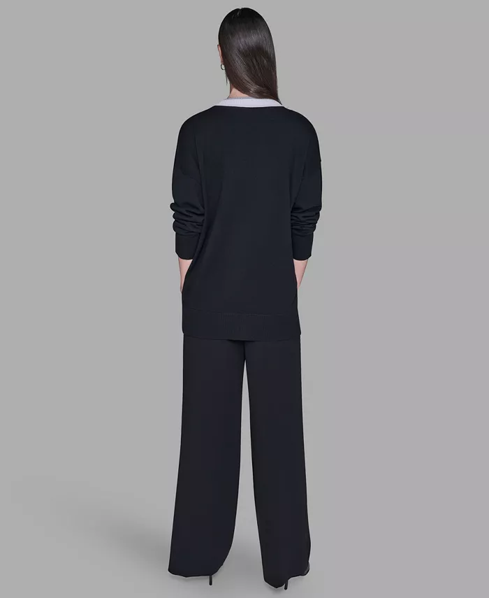 Women's Patch Detail Cardigan Sweater - thumbnail 5