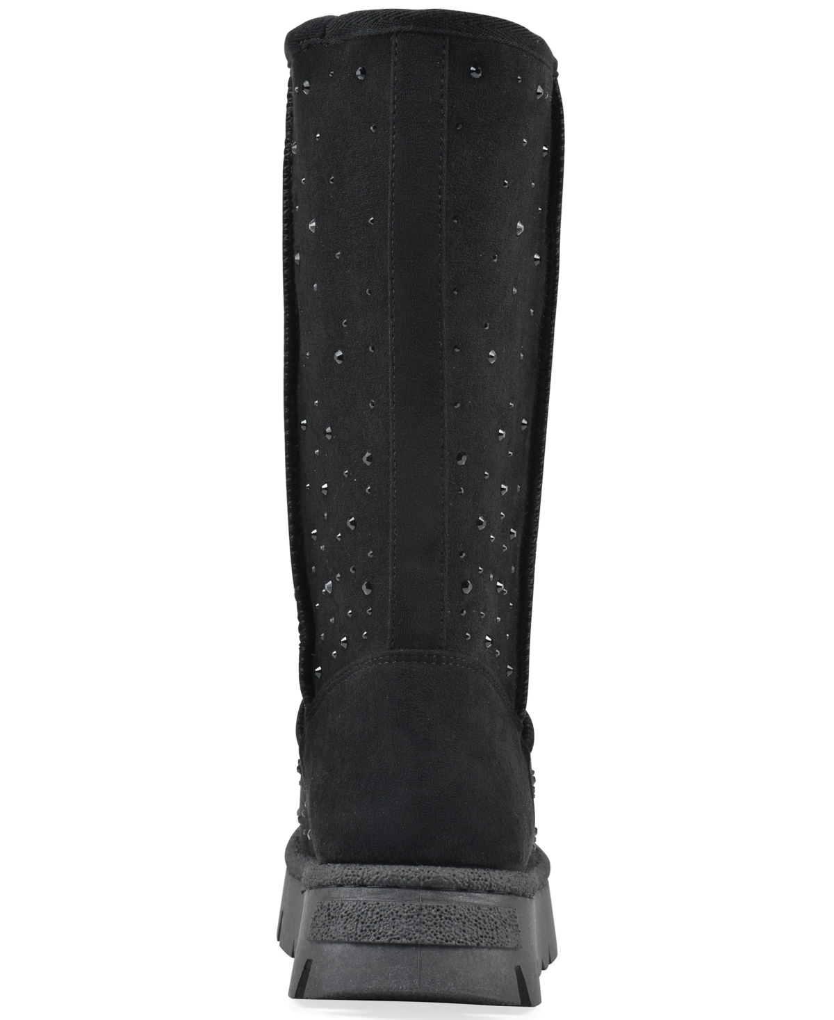 White Mountain Women's Tripp Faux Fur Tall Shaft Boot In Black