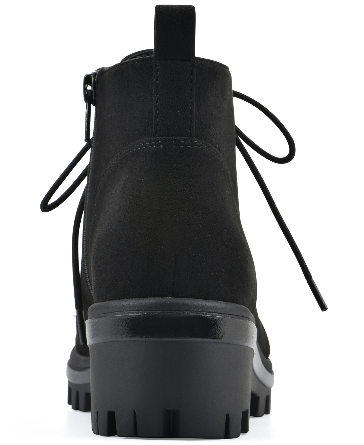White Mountain Women's Tariq Lug Sole Lace-up Booties In Black