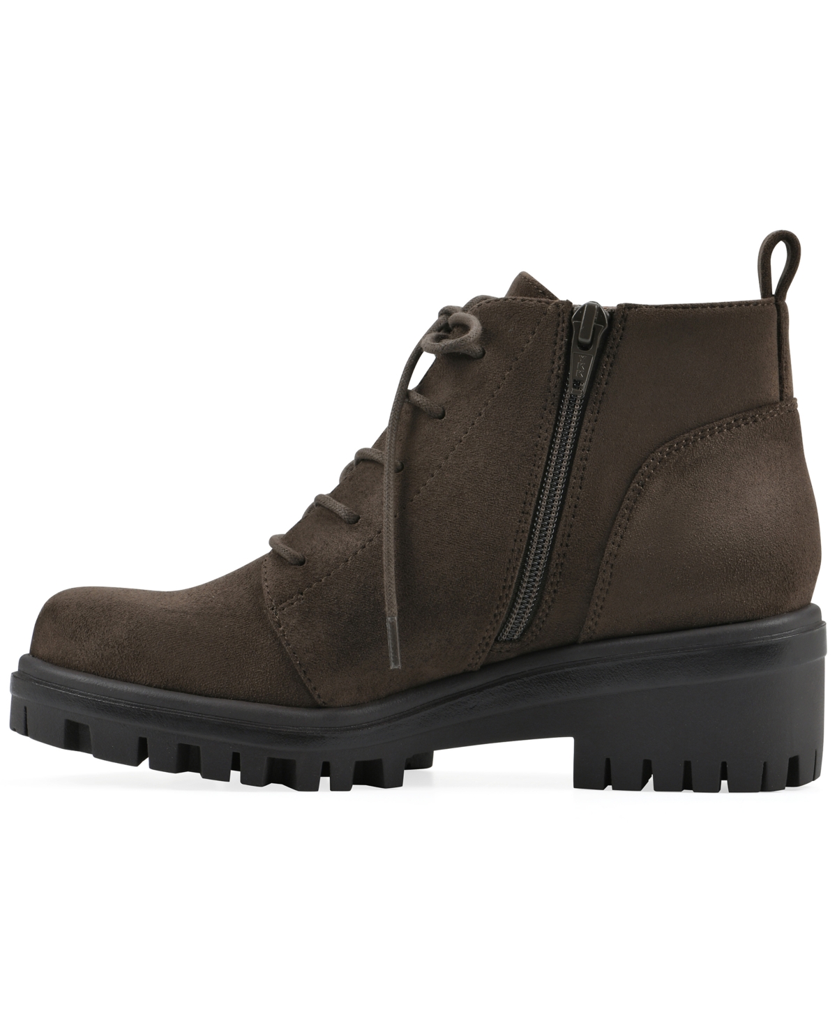 White Mountain Women's Tariq Lug Sole Lace-up Booties In Green