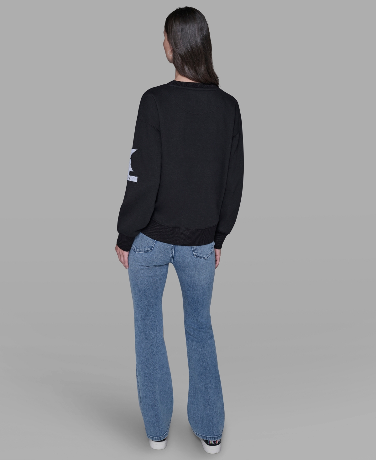 Karl Lagerfeld Women's Long Sleeve Sweatshirt In Black