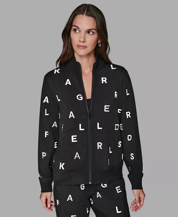 Women's Mock Neck Front Zipper Jacket - thumbnail 6