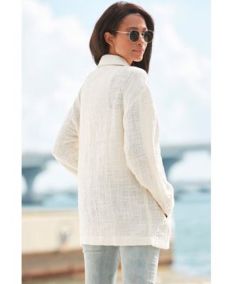 Women's Boucle Shirt Jacket