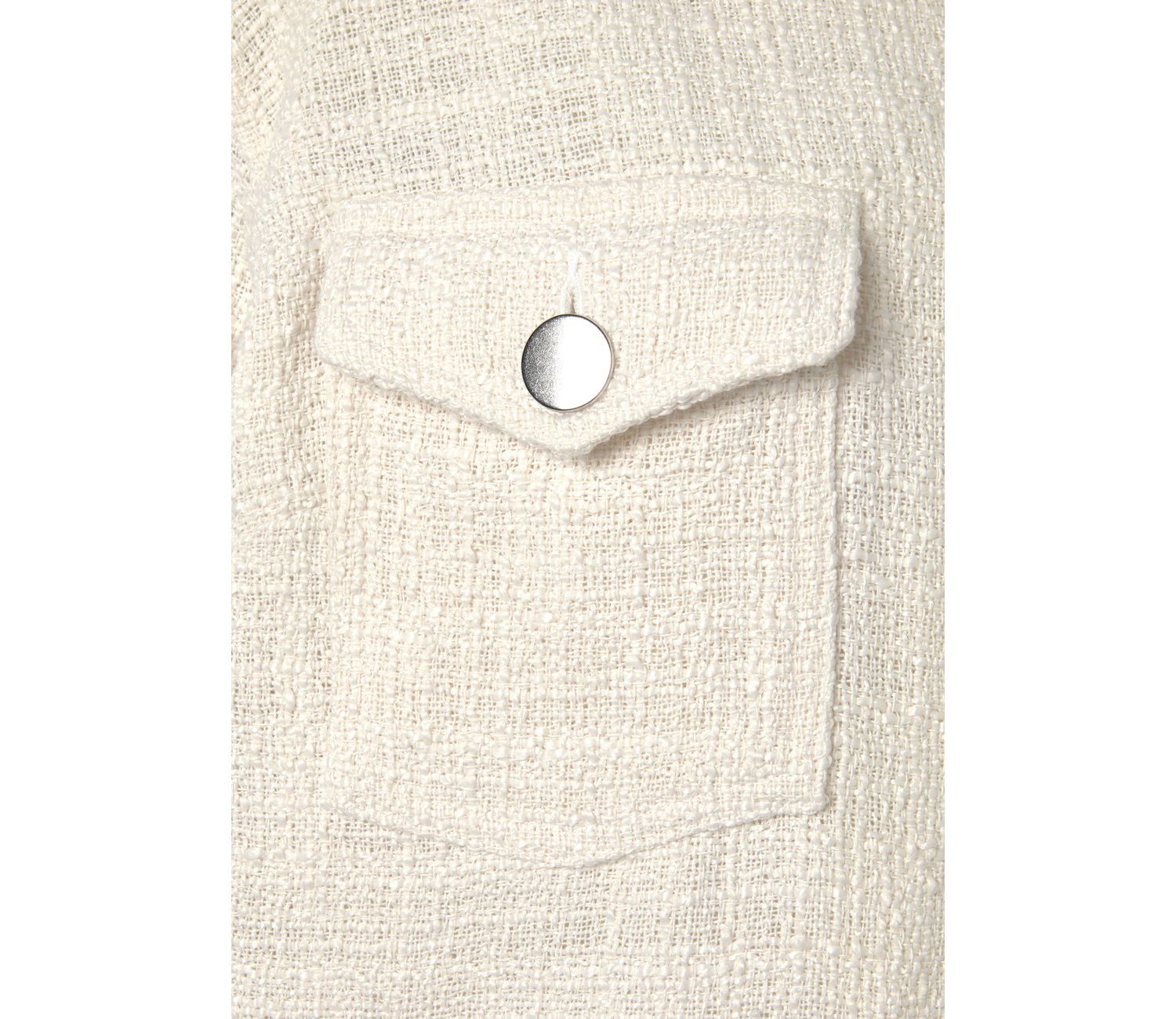 Women's Boucle Shirt with Pockets Everyday Comfort Jacket