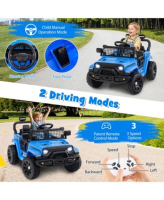 Kids Ride on Car Truck 12V Battery Powered Electric Vehicle w/ Foldable Mirrors