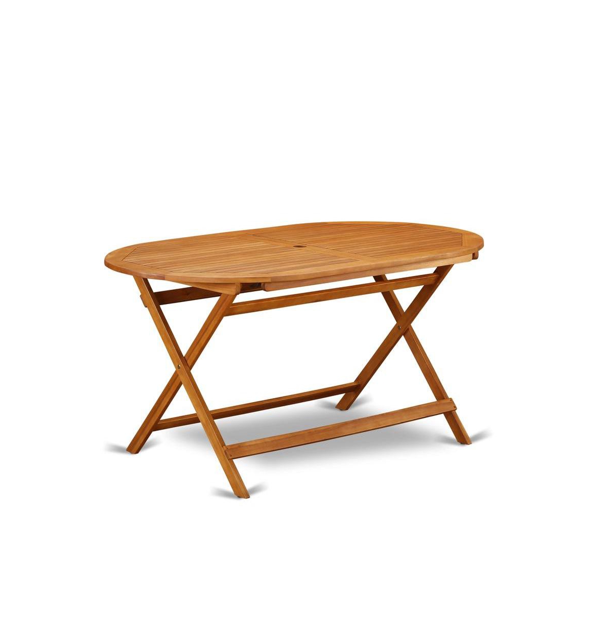 East West Furniture Wooden Patio Set Natural Oil