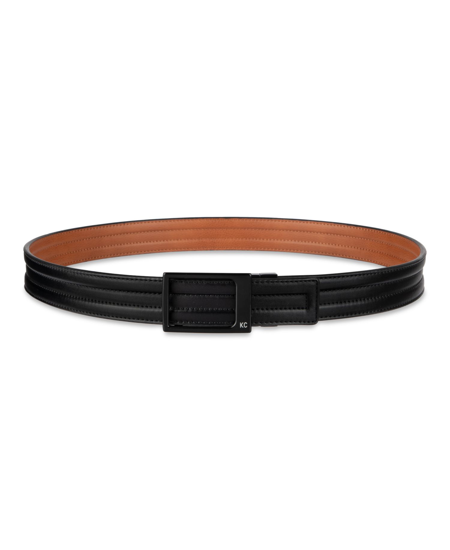 Men's Reversible Compression Plaque Locking Buckle Belt