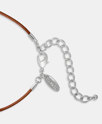 Multi-Charm Leather Pendant Necklace, Macy's Exclusive 