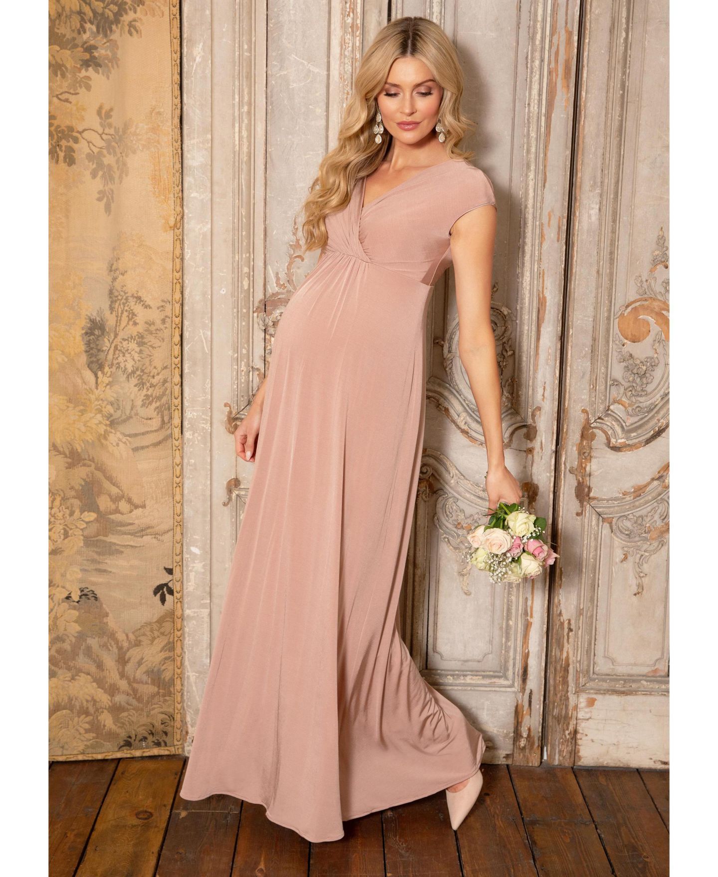 Tiffany Rose Maternity Женское макси-платье для беременных Tiffany Rose Francesca, цвет: Пудровый — фото 7