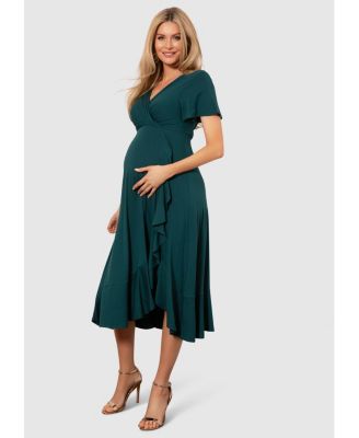 Maternity Waterfall Midi Dress