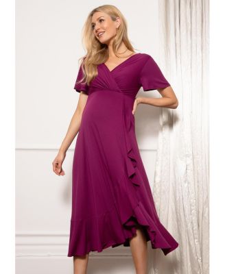 Maternity Waterfall Midi Dress
