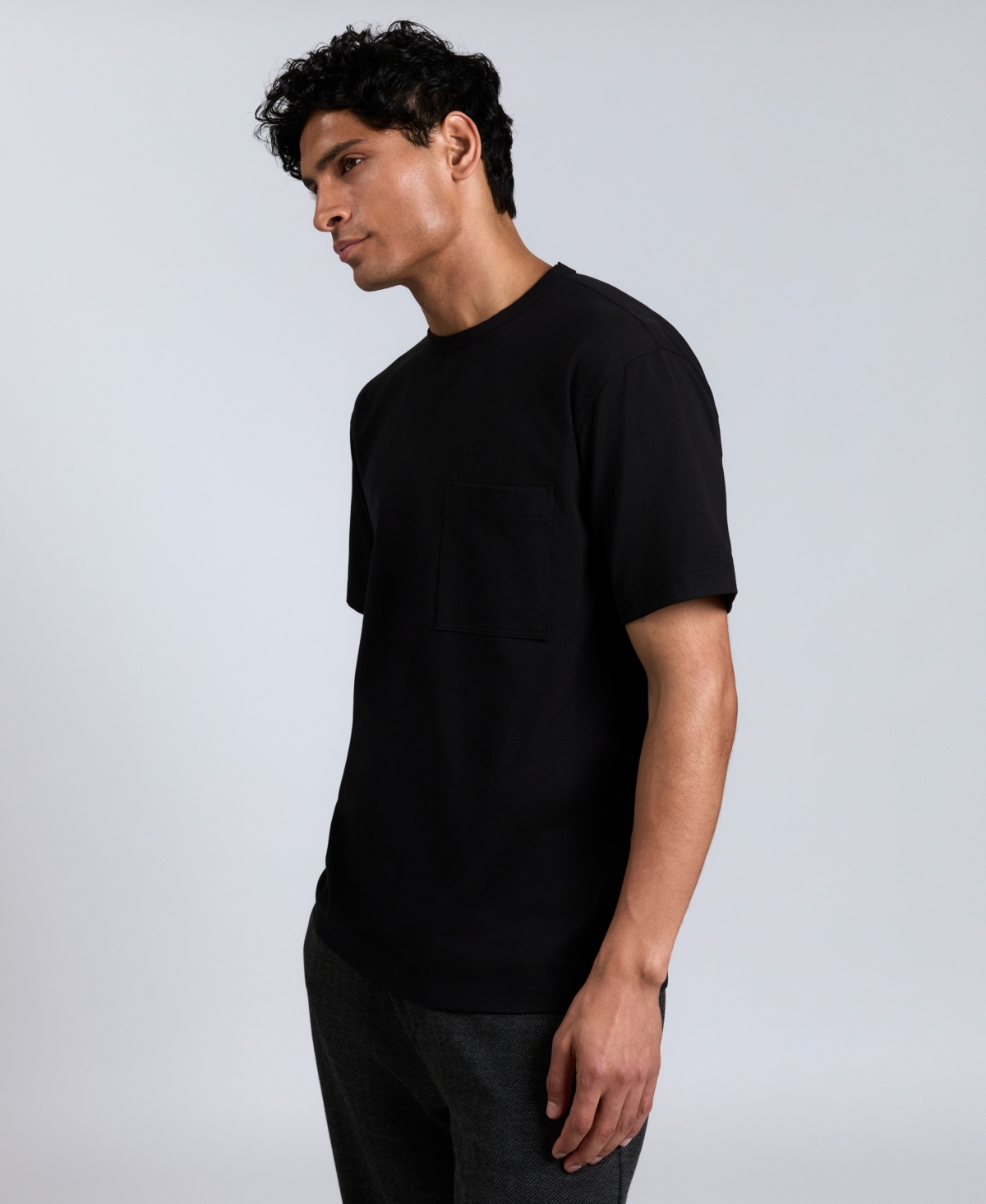 Kenneth Cole Essential Stretch Crew Neck T-shirt In Black