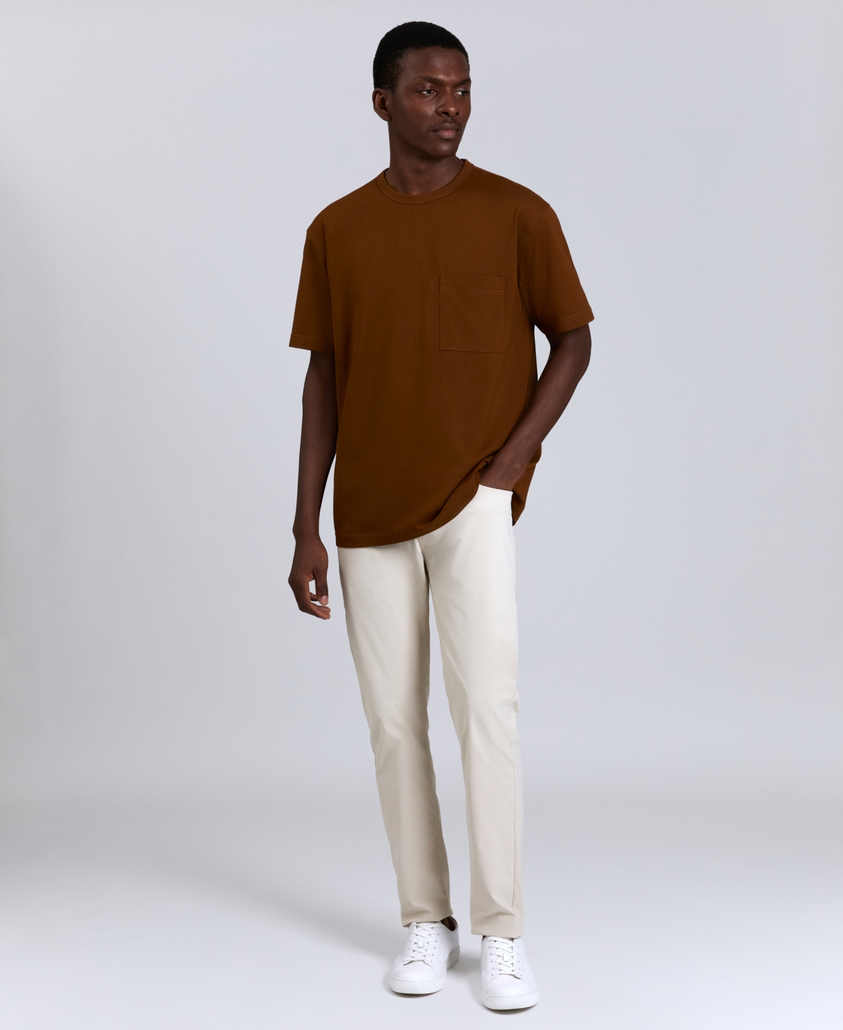 Kenneth Cole Men's Short Sleeve Oversized T-shirt In Brown