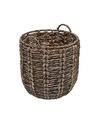 Jonathan Y Laurel 19.49" Bohemian Hand-Woven Abaca Hamper Basket with Handles