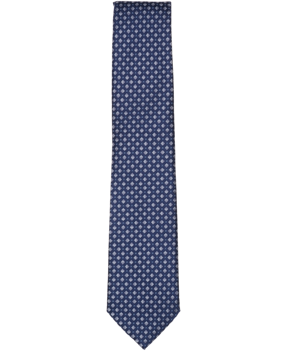 Perry Ellis Portfolio Men's Rosser Geo Pattern Classic Fit Tie In Blue