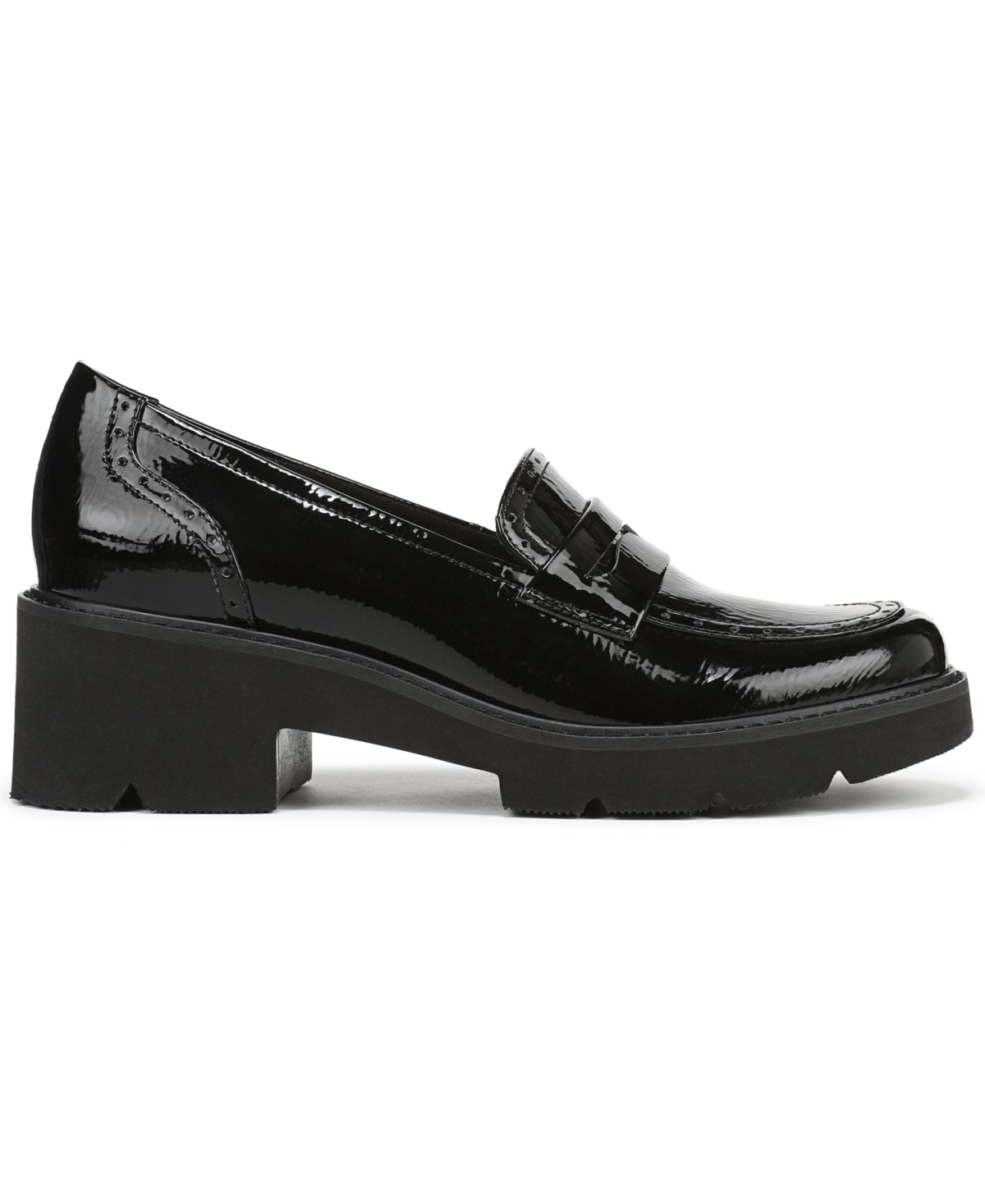 Naturalizer Women's Charisma Lug Sole Round Toe Loafers In Black