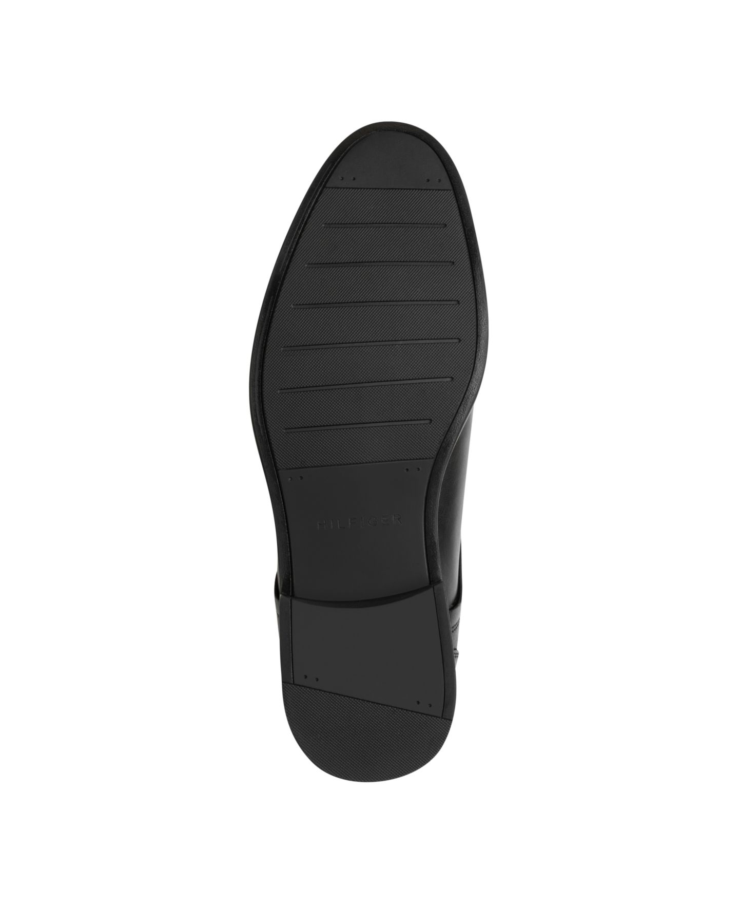 Мужские туфли Tommy Hilfiger Creagan Leather Derby Dress Shoes, цвет: Чёрный кожаный — фото 5