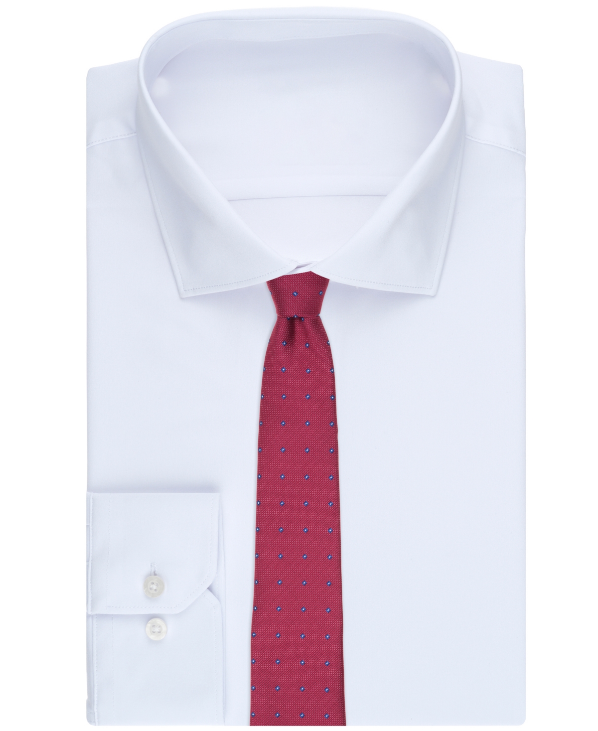 Club Room Men's Landcaster Neat Pattern Tie, Macy's Exclusive In Burgundy